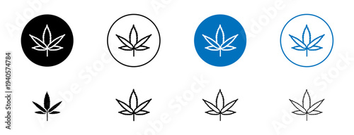 Birch leaf icons set. vector illustration