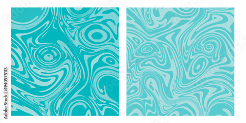 Abstract turquoise swirls creating a flowing hypnotic pattern design