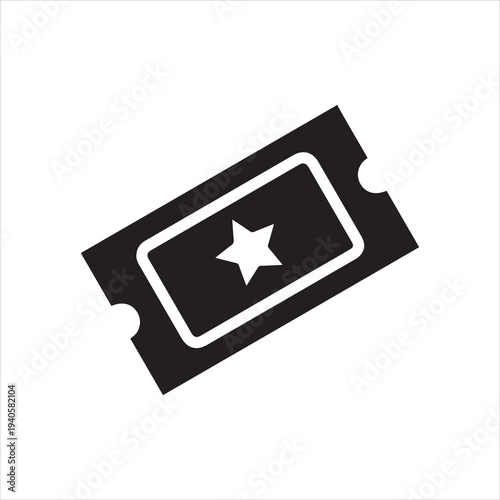 Ticket Icon - Illustration on white background.