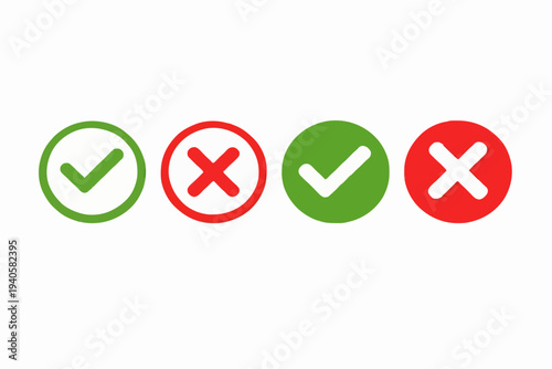 Simple Check Mark Icons Set