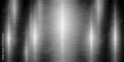 Abstract a textured industrial metal surface, showcasing a dynamic interplay of light and shadow, with reflective metallic finish and a contemporary aesthetic. 