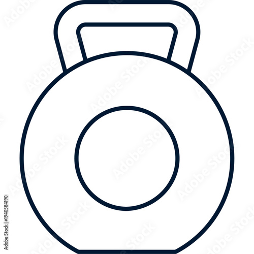 Barbell Weightlifting Gym Equipment Icon