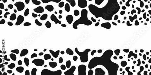 Abstract pattern resembling dalmatian spots against a white background