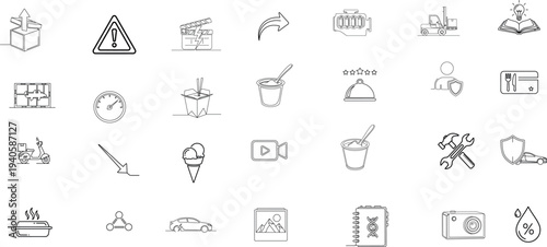 A collection of 20th century chemistry laboratory equipment sketches