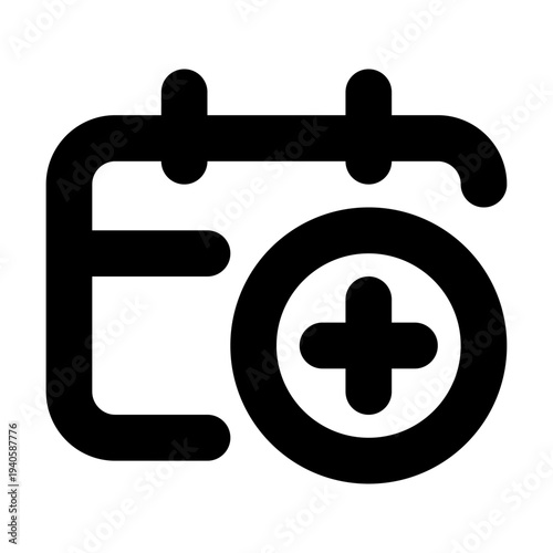 Medical Calendar Icon, Appointment Schedule and Doctor Consultation Illustration, Healthcare Booking Symbol, 24x24 Pixel Perfect, Editable Stroke.