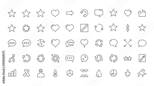 A collection of various social media icons