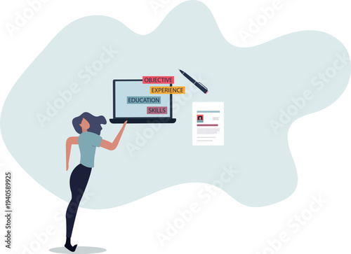 Resume writing and CV typing for vacancy application.Write objectives, experience, skills and education on letter for human resources .person's life situation and his activities.