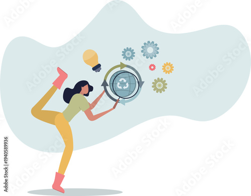 Circular economy model for sustainable resources saving .person's life situation and his activities.