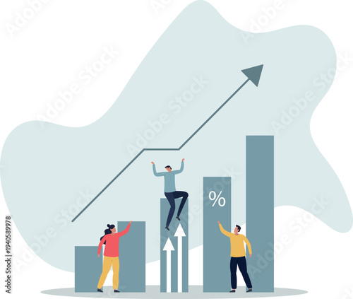 Achievements in business and finance for money profit .Successful money earning with effective sales work.person's life situation and his activities.