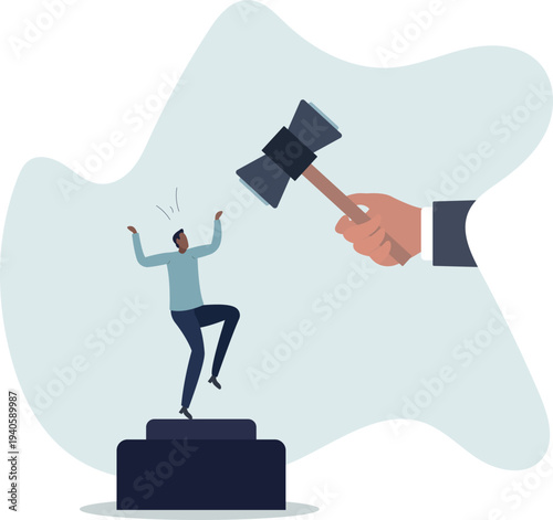 Social inequality, discrimination, injustice and unfairness for black people or racism on people of color concept.person's life situation and his activities.