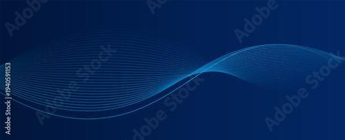 Abstract blue background with flowing lines for futuristic concept. Dynamic waves. eps 10