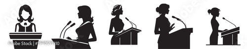 woman is on the podium style silhouette
