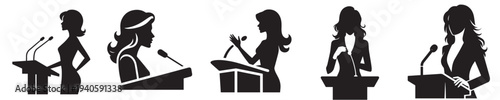 woman is on the podium style silhouette