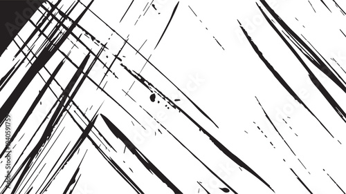 Abstract art black and white image with diagonal lines and geometric patterns