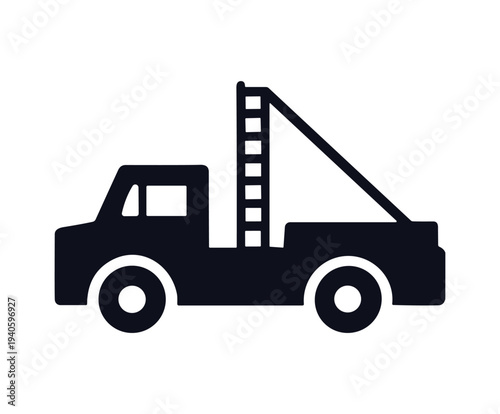 Tow truck vehicle transport vector.