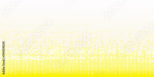 Abstract yellow gradient with scattered dots transitioning to solid color