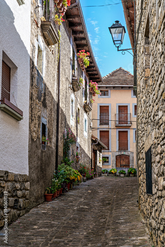 Photos Old town of the beautiful village Anso, Pyrenees region, Huesca, Aragon, Spain
