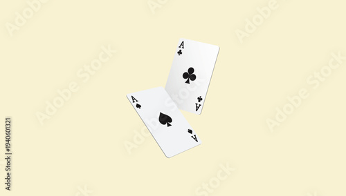 Ace playing card isolated vector casino gambling card game symbol classic poker design illustration