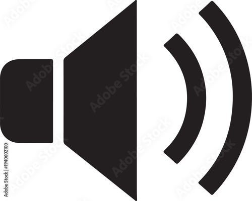 Minimalist Speaker volume icon vector