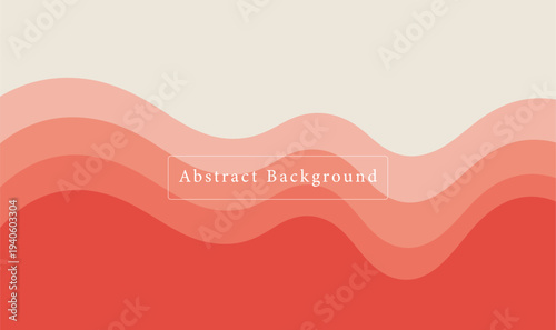 An abstract background with wavy lines in shades of red and pink on a light gray background with the words Abstract Background in the center