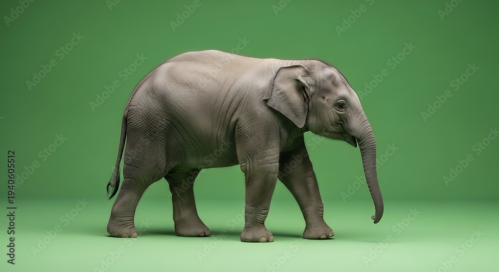 Fototapeta premium elephant green screen