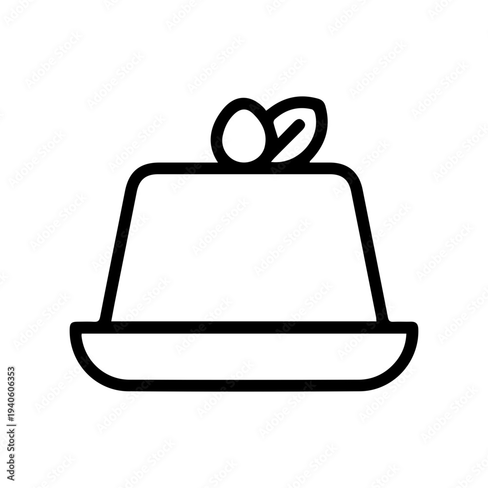 Fototapeta premium Sweet Pudding Graphic Icon