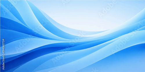 Abstract blue wave background featuring a dynamic flow of light and curved lines in a futuristic digital illustration