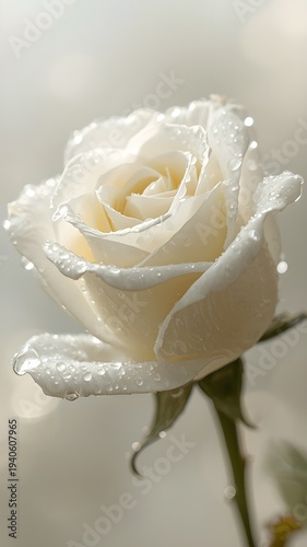 single white rose