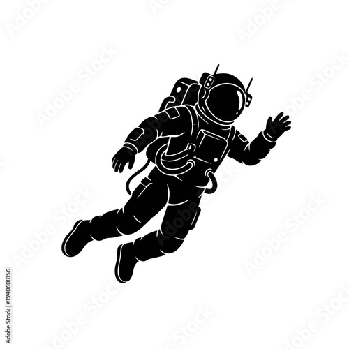 astronaut silhouette vector