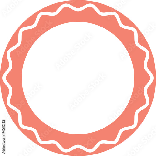 cartoon-style frame Round Clipart