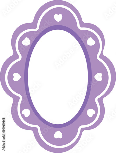 cartoon-style oval Clipart frame