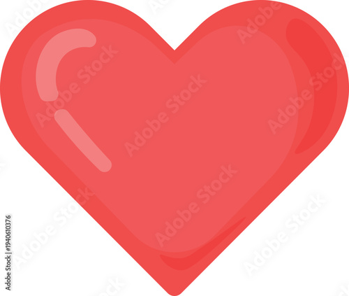 Cartoon-style Heart Clip Art