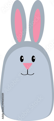A rabbit in a cartoon clip Art style