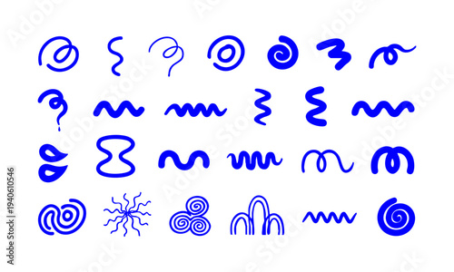 Modern abstract contour line elements vector