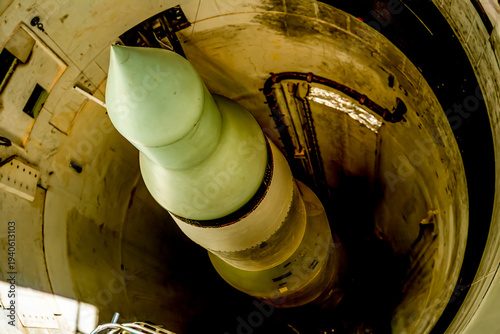View of the Delta-09 Minuteman Missile Silo in the barren landscape of South Dakota