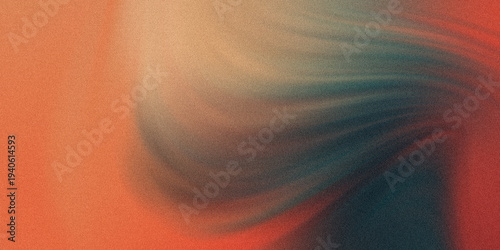 Warm orange abstract background with gray and blue swirl