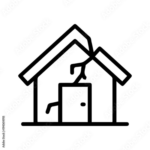 Damaged House Icon