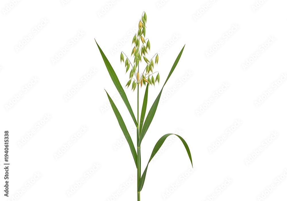 Fototapeta premium Beautiful Grass Plant With Seed Head Growing Tall And Thin