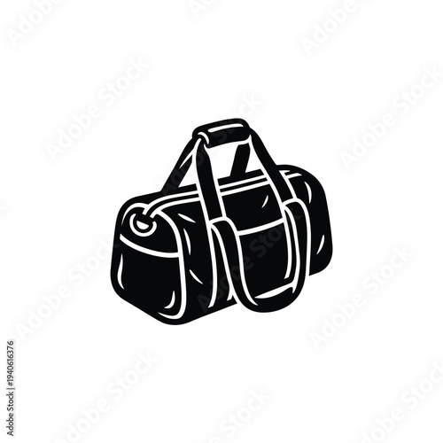 Duffle Bag B&W Mascot Glyph Graphic