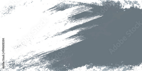 Abstract black and white grunge ocean waves with splash and foam on a stormy beach