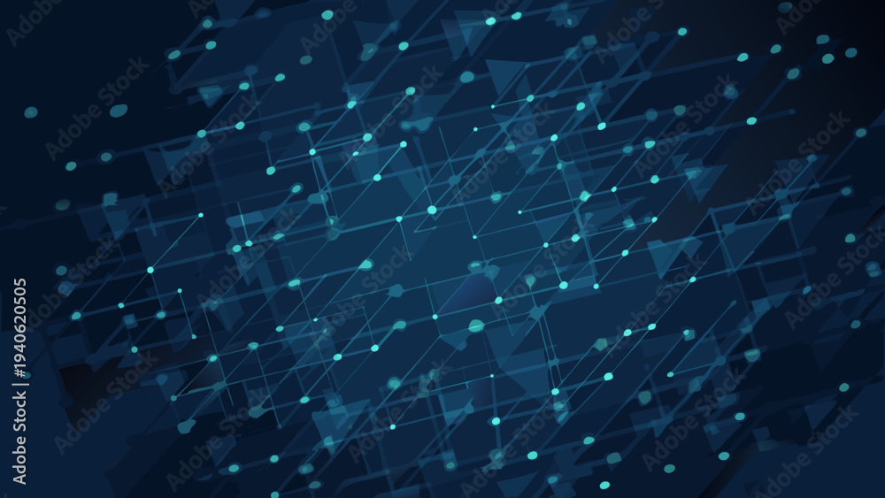 custom made wallpaper toronto digitalAbstract network of interconnected nodes and lines on a dark background