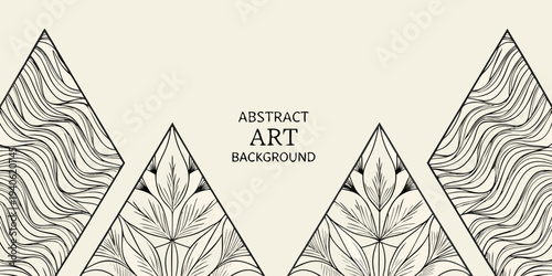 Intricate triangular patterns create a decorative abstract art background