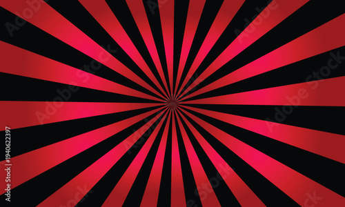 Bold Radial Sunburst Effect Featuring Intense Red and Black Stripes for a Striking Appearance
