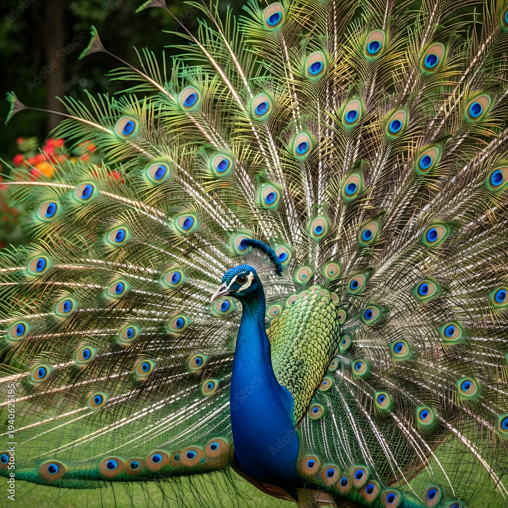 Fototapeta premium peacock with feathers