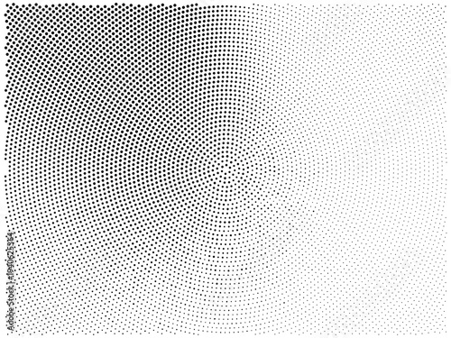 Dotted halftone texture background. Vanishing grunge gritty noise wallpaper