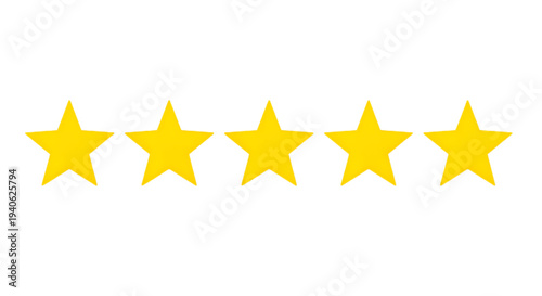 Modern five star ranking symbol for e-commerce and product feedback
