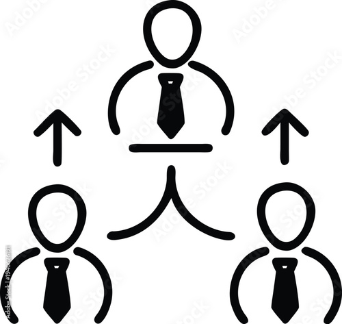 Social Unity and Teamwork Outline Icons Group of People Linear Vector Editable Stroke Pack
