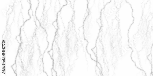 Dramatic Electric Lightning Strikes Abstract Pattern on withe Background. Lightning Effect Overlay, Isolated Electric Thunderstorm Bolt Strikes on Background.