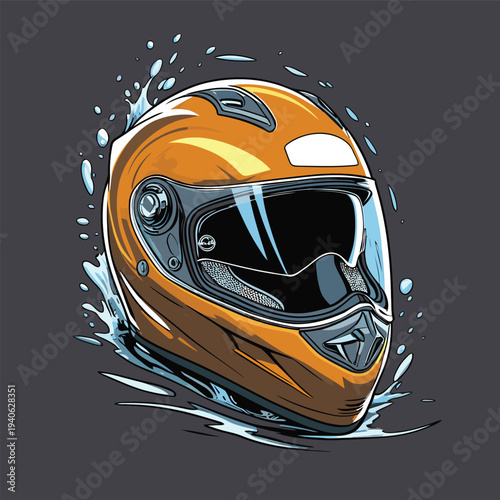 classic helmet flat vector image