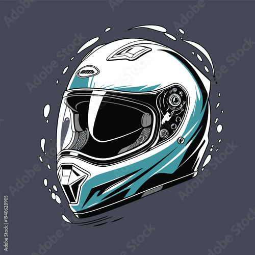 classic helmet flat vector image
